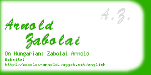 arnold zabolai business card